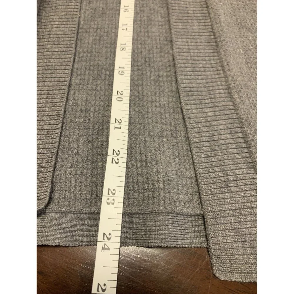 Gray Dolman Sleeve Extra Fine Merino Wool Open Front Cardigan Size‎ M